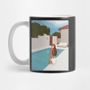 Girl near the swimming pool, House Mug